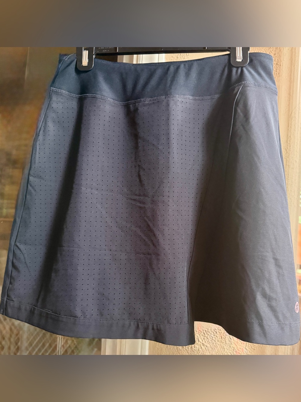 Mondetta Black Perforated A-Line Skort